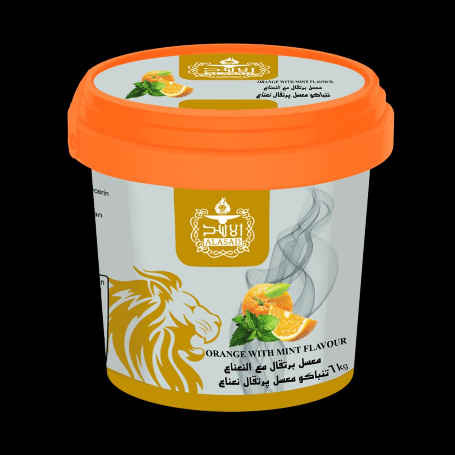 تنباکو قلیان الاسد پرتقال نعنا Alasad orange mint hookah tobacco