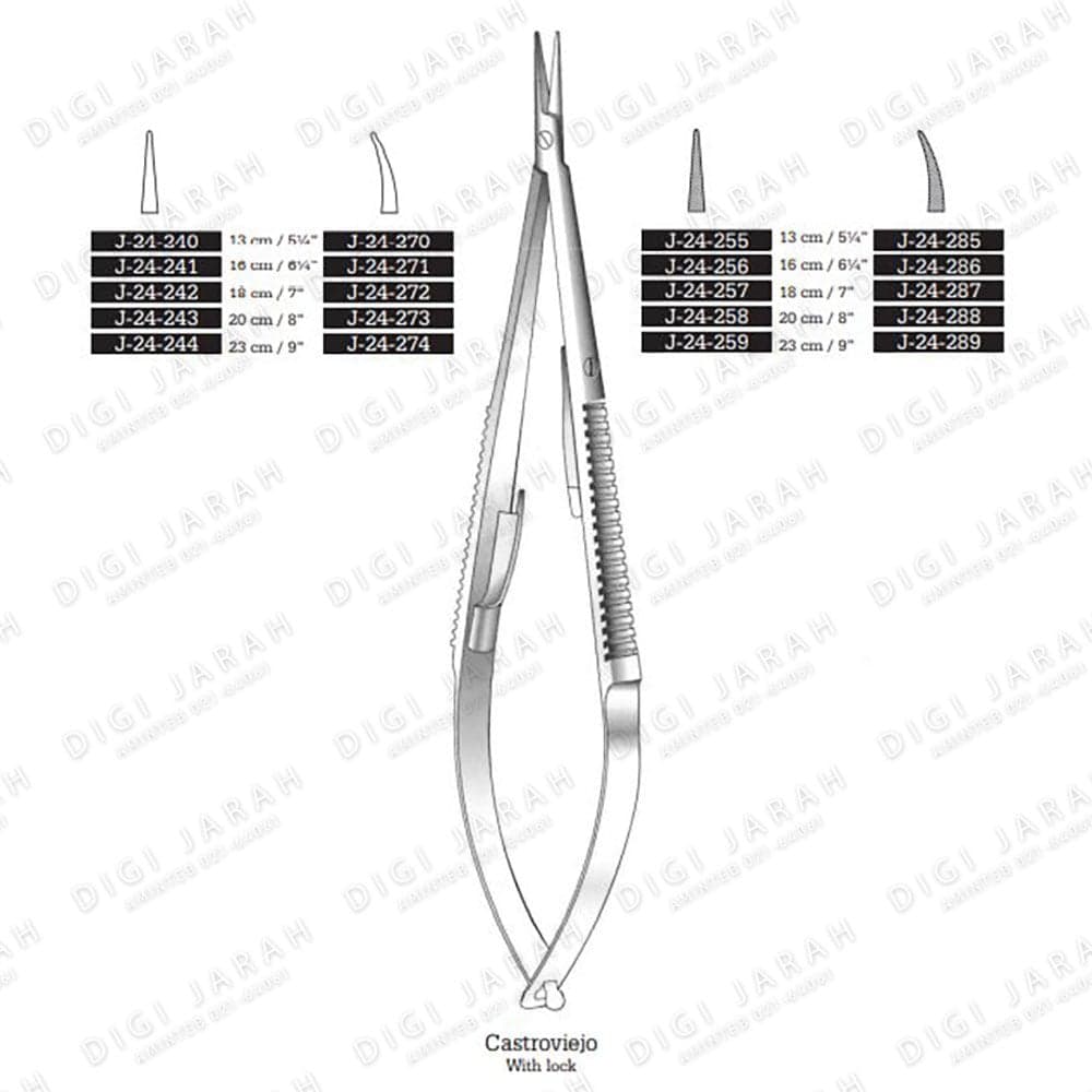 سوزنگیر کاستروویجیو قفل دار J-24-257 surgicon18CM