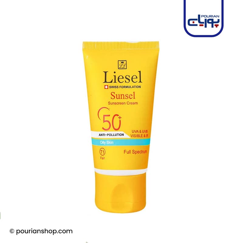 کرم ضد آفتاب SPF50+پوست چرب لایسل بی رنگ40میل