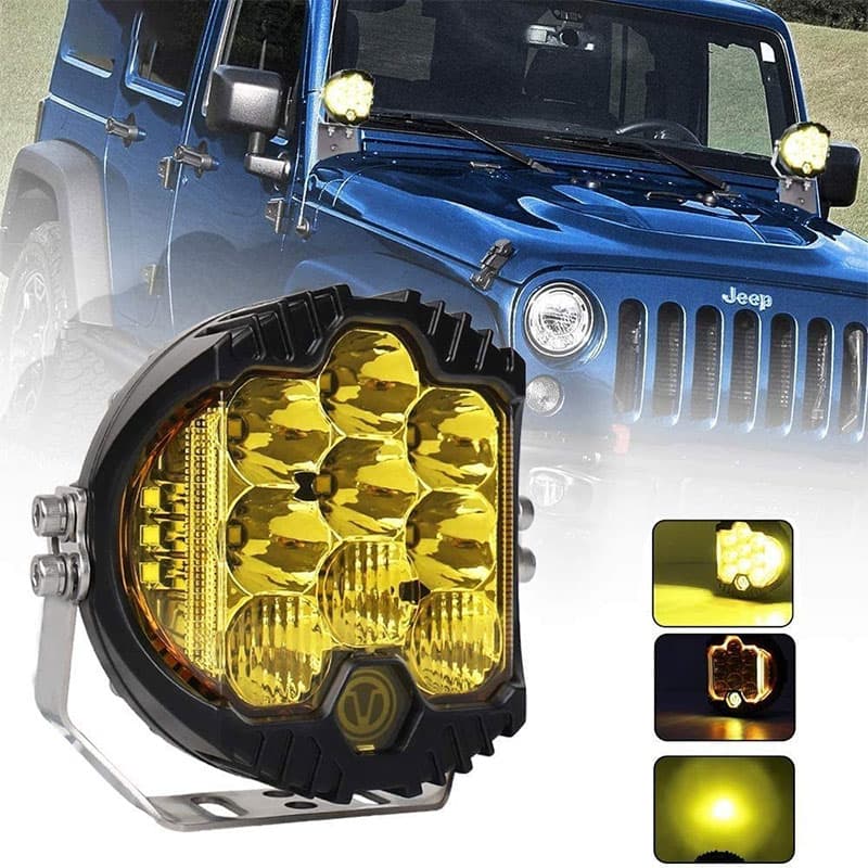 پرژکتور 7 اینچ نور زرد COBRA مجموعه 2 عددی کد 3332 — تصویر ۲