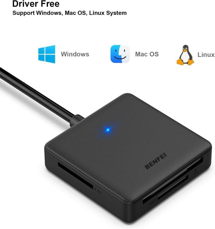 رم ریدر چندکاره BENFEI مدل USB-C 4-in-1 با سرعت 104MB/sرم ریدر چندکاره — تصویر ۲