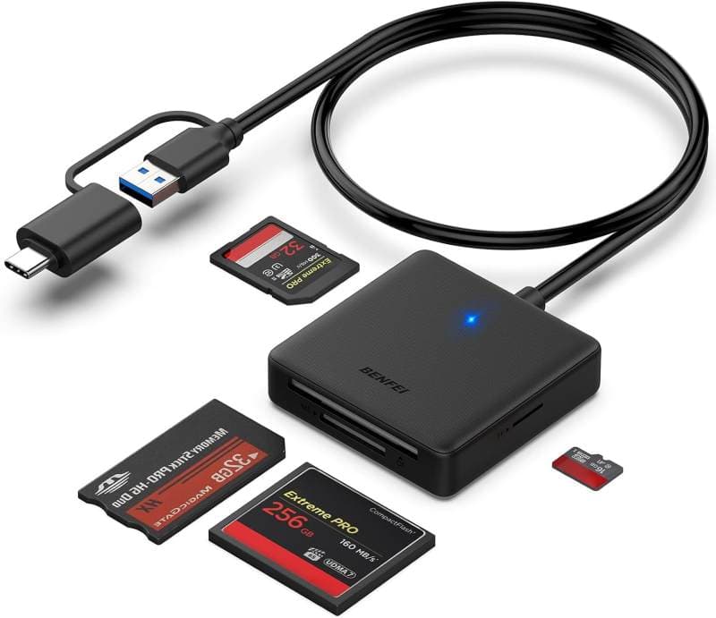 رم‌ ریدر چندکاره BENFEI مدل USB-C 4-in-1 با سرعت 104MB/sرم‌ ریدر چندکاره