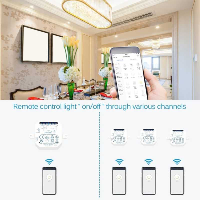 سوئیچ چراغ هوشمند برند LORATAP مدل RR500W پک دو عددی — تصویر ۷