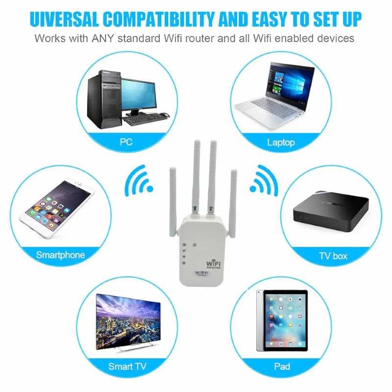 تقویت‌کننده وای‌فای AXFEE مدل Q1-36 با پورت اترنت WIFI REPEATER 5G — تصویر ۷