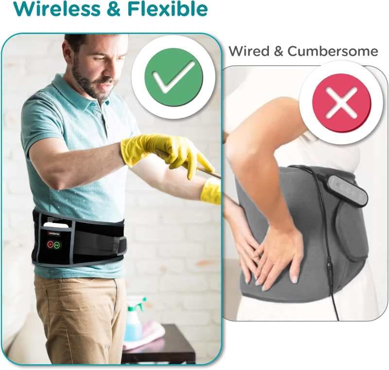 ماساژور شارژی و پدگرمکن مخصوص کمردرد Comfytemp مدل K9224 — تصویر ۸
