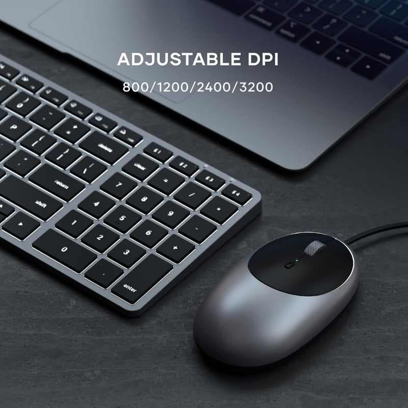 ماوس سیمی ساتچی USB C آلومینیومی Satechi C1
