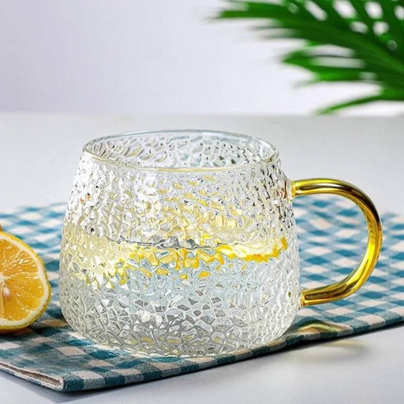 لیوان پیرکس برفی دسته عسلی