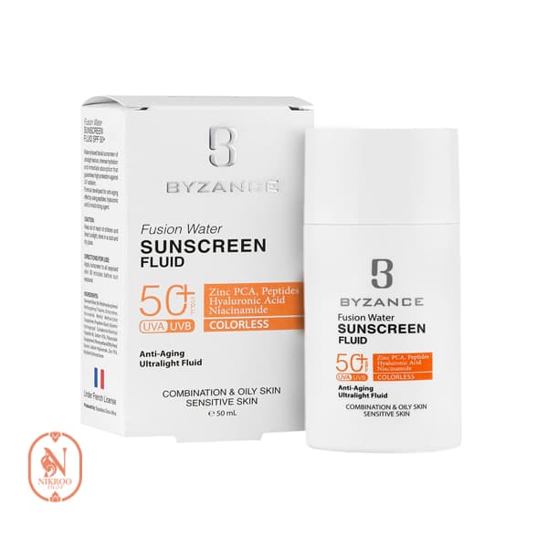 فلوئید ضد آفتاب فیوژن واتر SPF50 بیزانس 50 میل