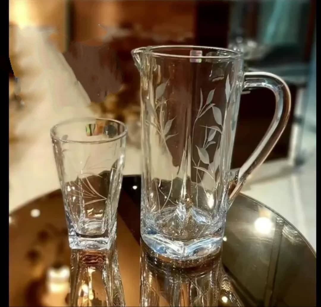 پارچ و لیوان فیوژن تراش دار