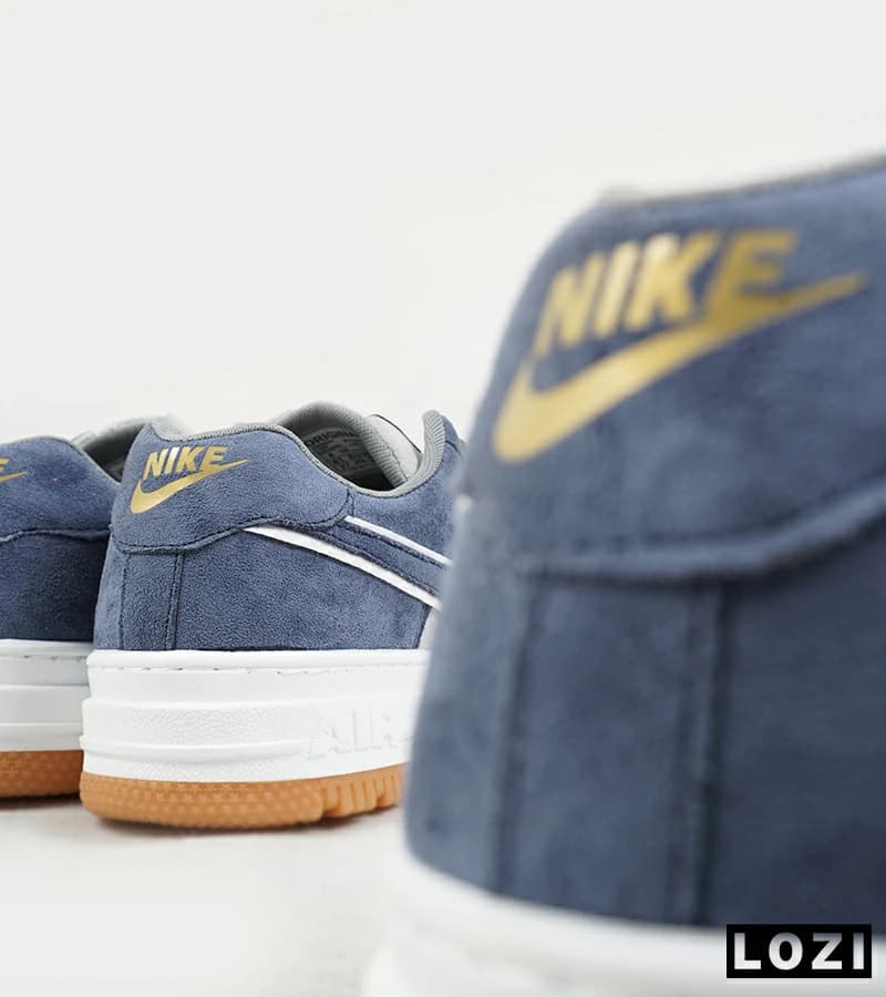 کفش کتانی مردانه و زنانه سفید آبی نایک NIKE AIR FORCE مدل 7767 — تصویر ۴