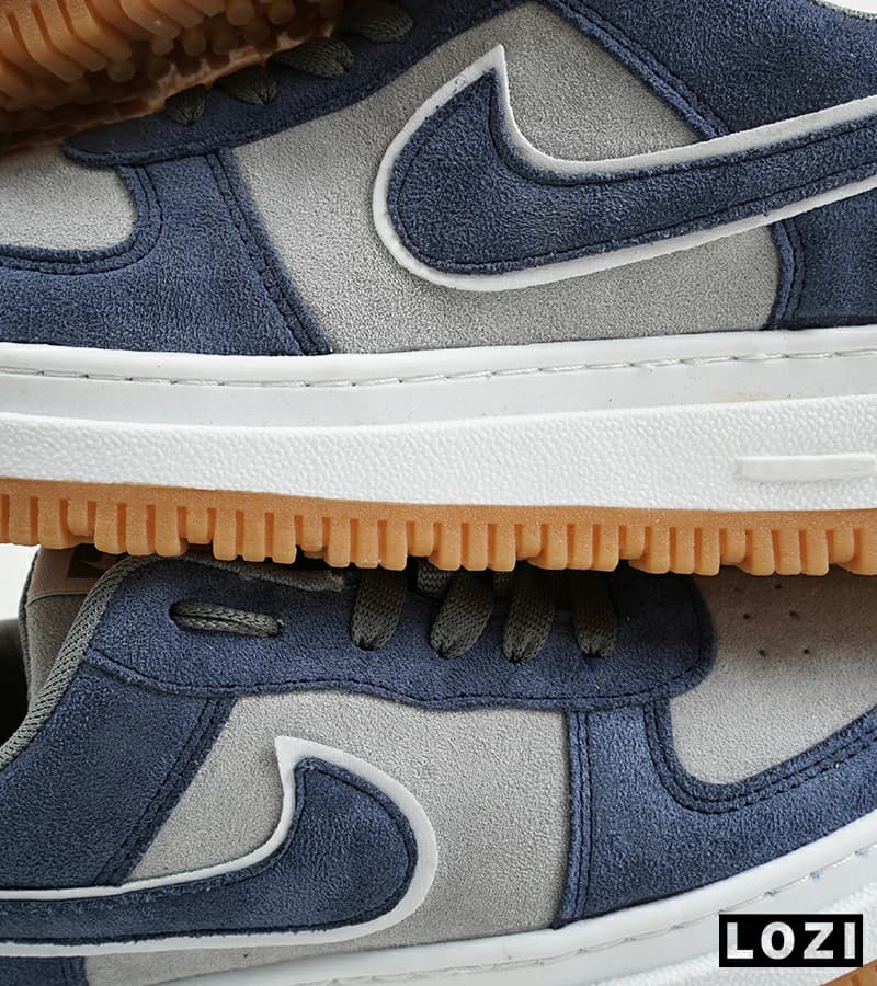 کفش کتانی مردانه و زنانه سفید آبی نایک NIKE AIR FORCE مدل 7767 — تصویر ۸