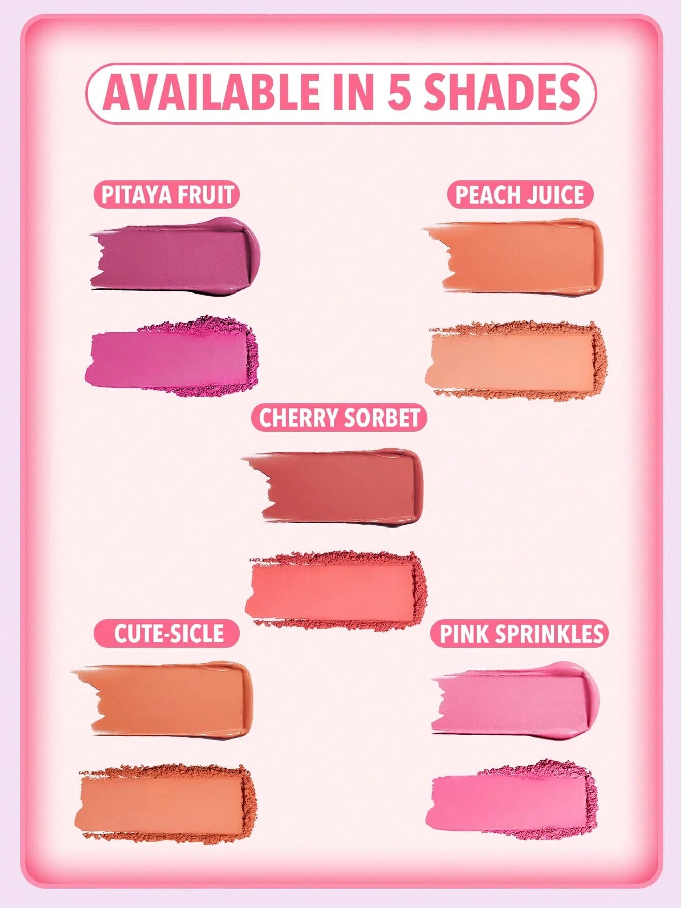 پالت رژگونه شیگلم مدل Cheek to Cheek Duo رنگ Pink Sprinkles — تصویر ۳