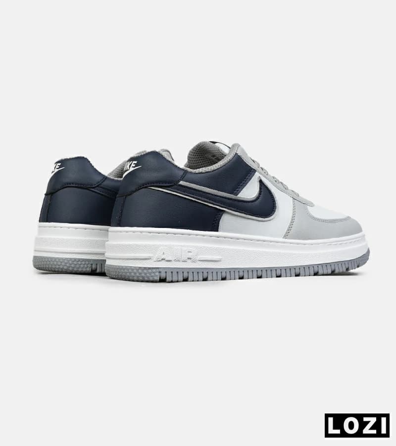 کفش مردانه و زنانه سفید طوسی سرمه ای NIKE AIR FORCE مدل 8161 — تصویر ۲