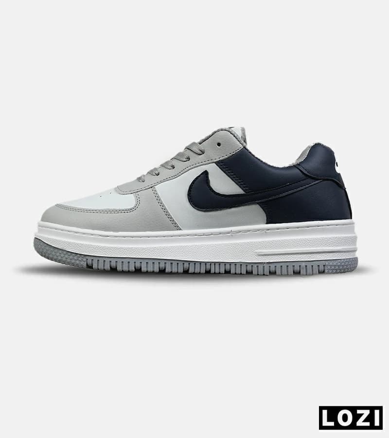 کفش مردانه و زنانه سفید طوسی سرمه ای NIKE AIR FORCE مدل 8161 — تصویر ۷