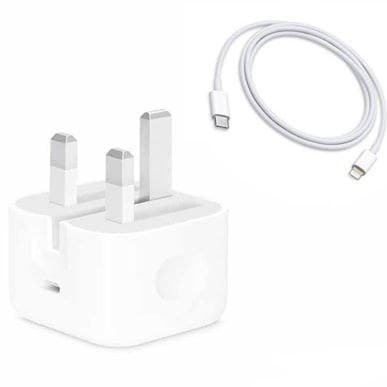 شارژر اپل توان 20 وات سه پین همراه کابل اصل Charger Apple 20W Three Pin with Cable Original (مدل 2344) — تصویر ۳