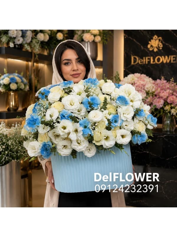 باکس گل سپندارمذگان لاکچری با ارکیده