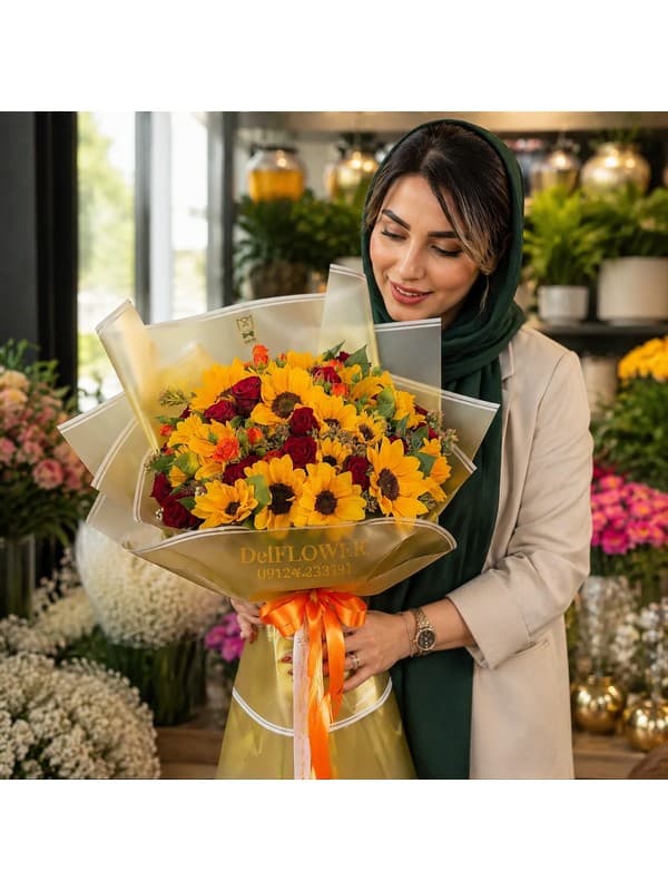 باکس گل زعفرانیه مدل رز سفید اشرافی