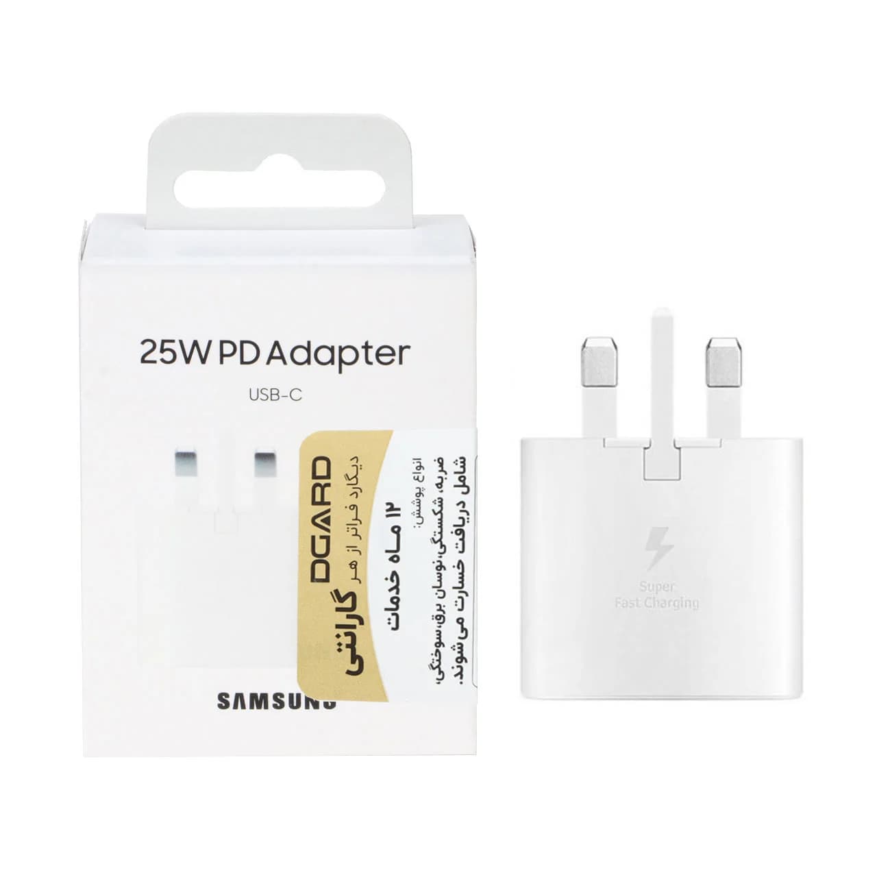 شارژر دیواری سه پین PD و فست تک پورت Samsung مدل EP-TA800 25W مجهز به فناوری NFC – اصلی – سفید – DST (گارانتی 12 ماهه DST) — تصویر ۶