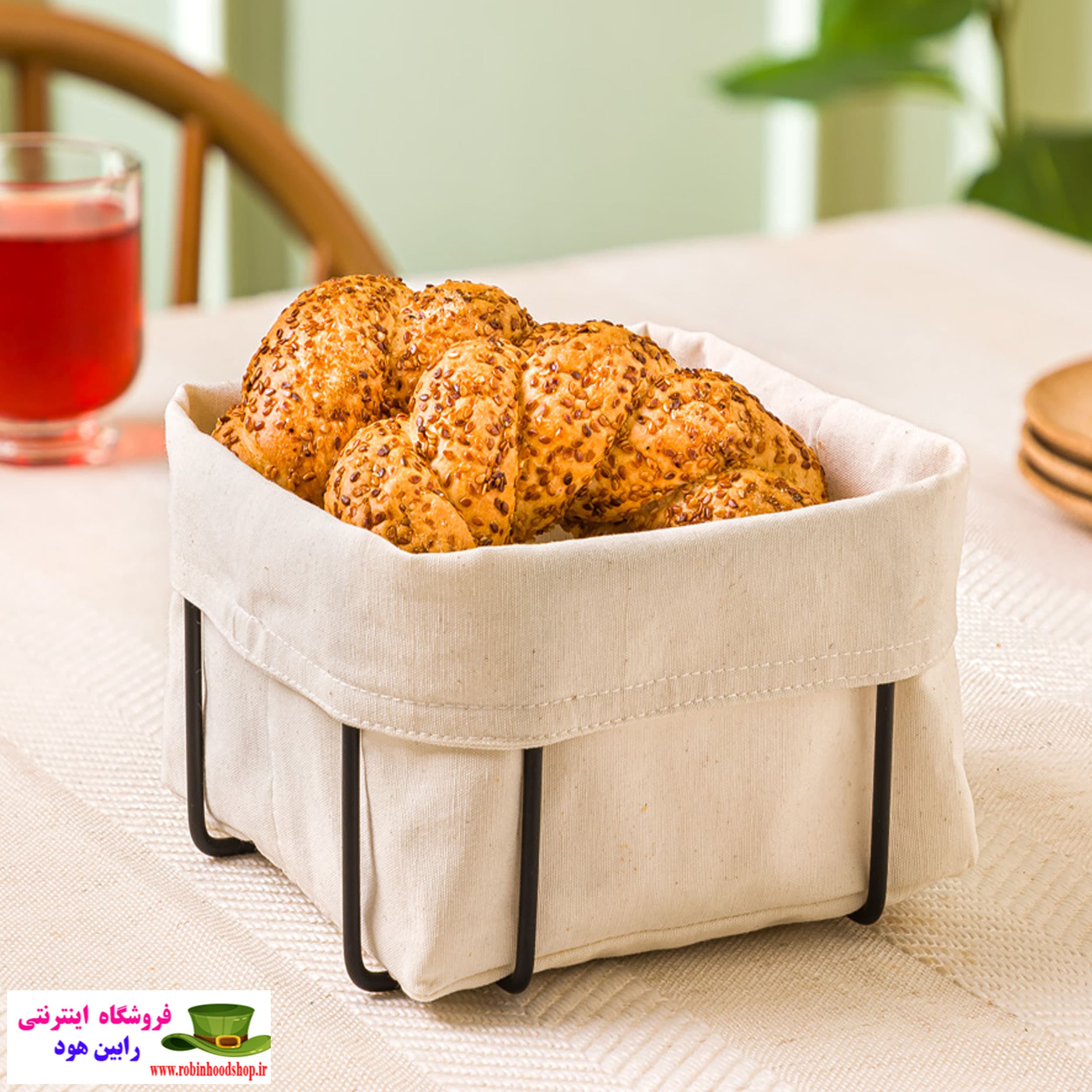 سبد نان مربع فلزی
