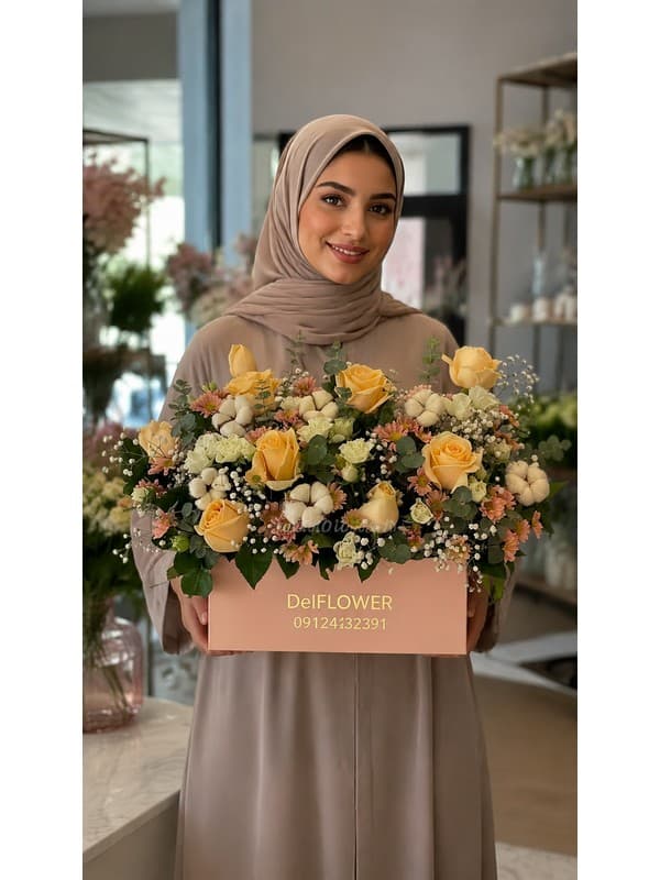 باکس گل دانشجویی شیک برای روز دفاع
