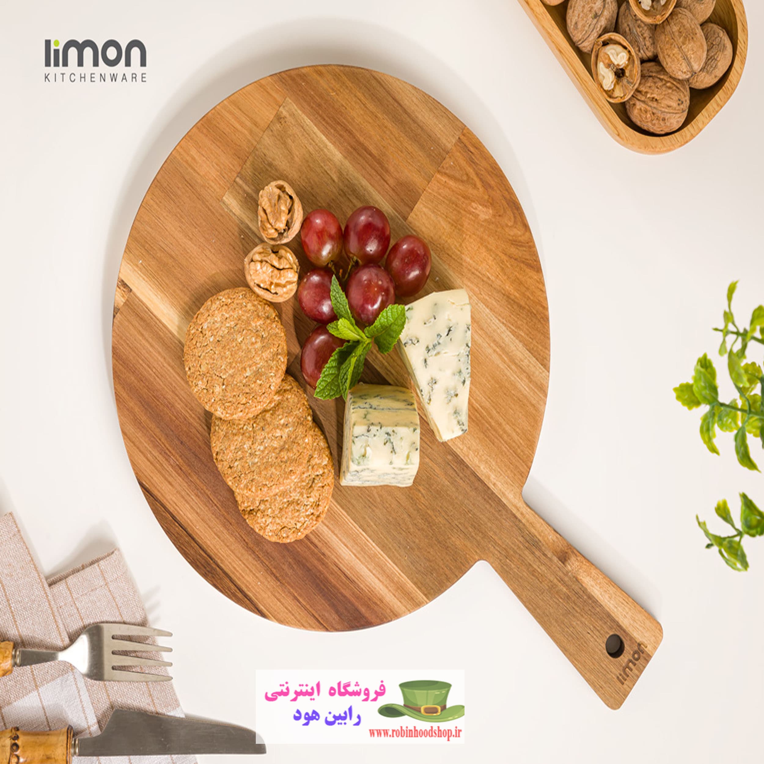 تخته سرو گرد چوبی کوچک