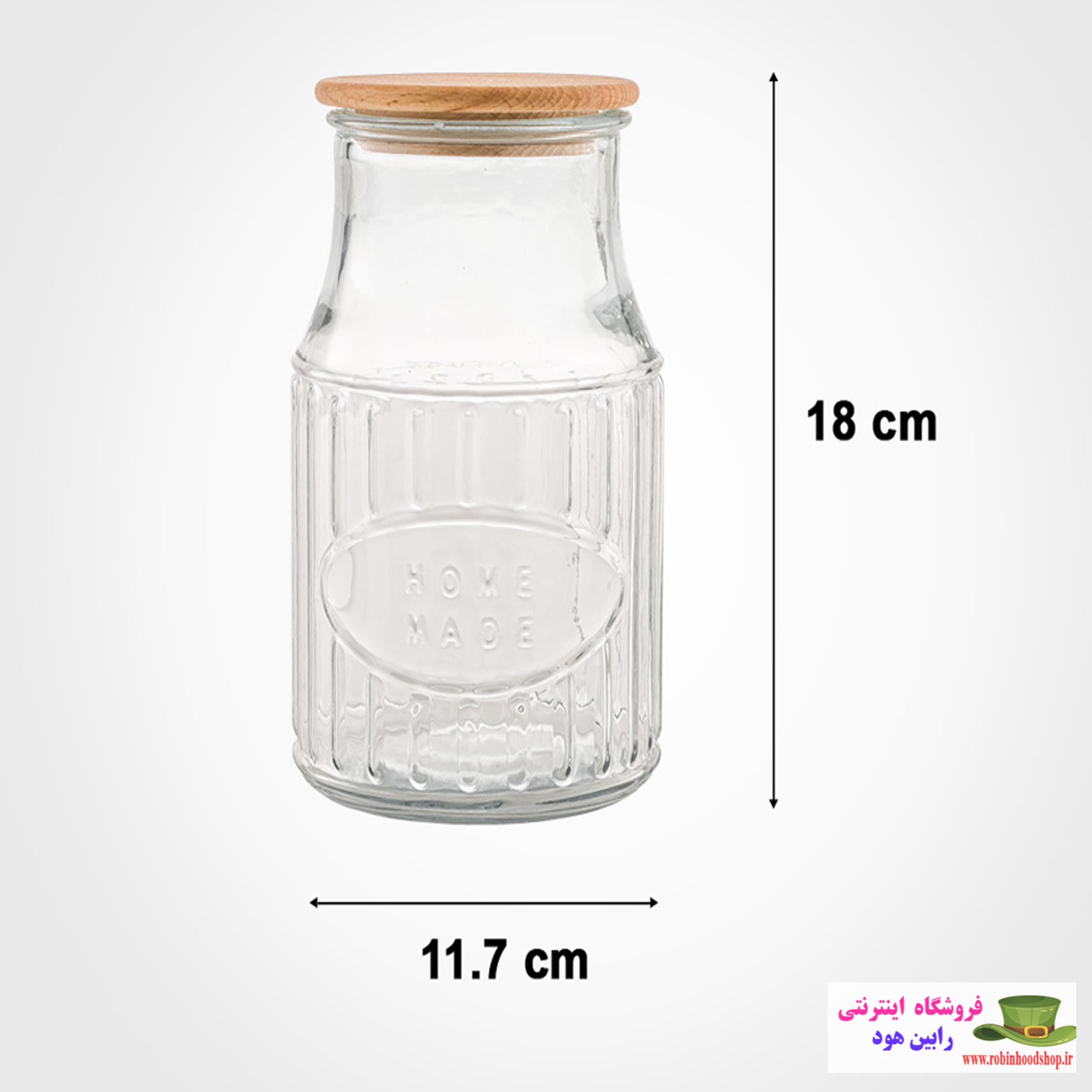 بانکه درب چوبی 1.2 لیتر — تصویر ۲