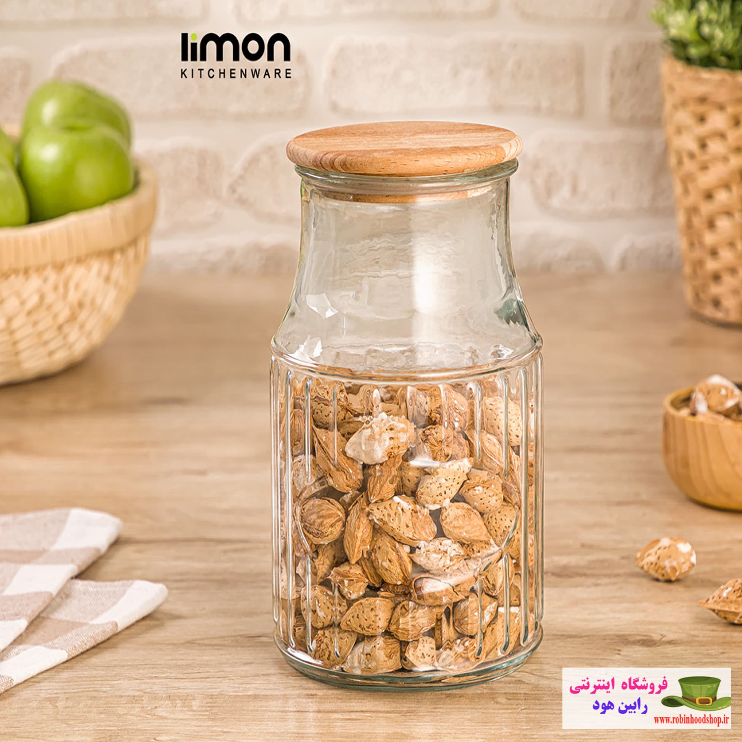 بانکه درب چوبی 1.2 لیتر