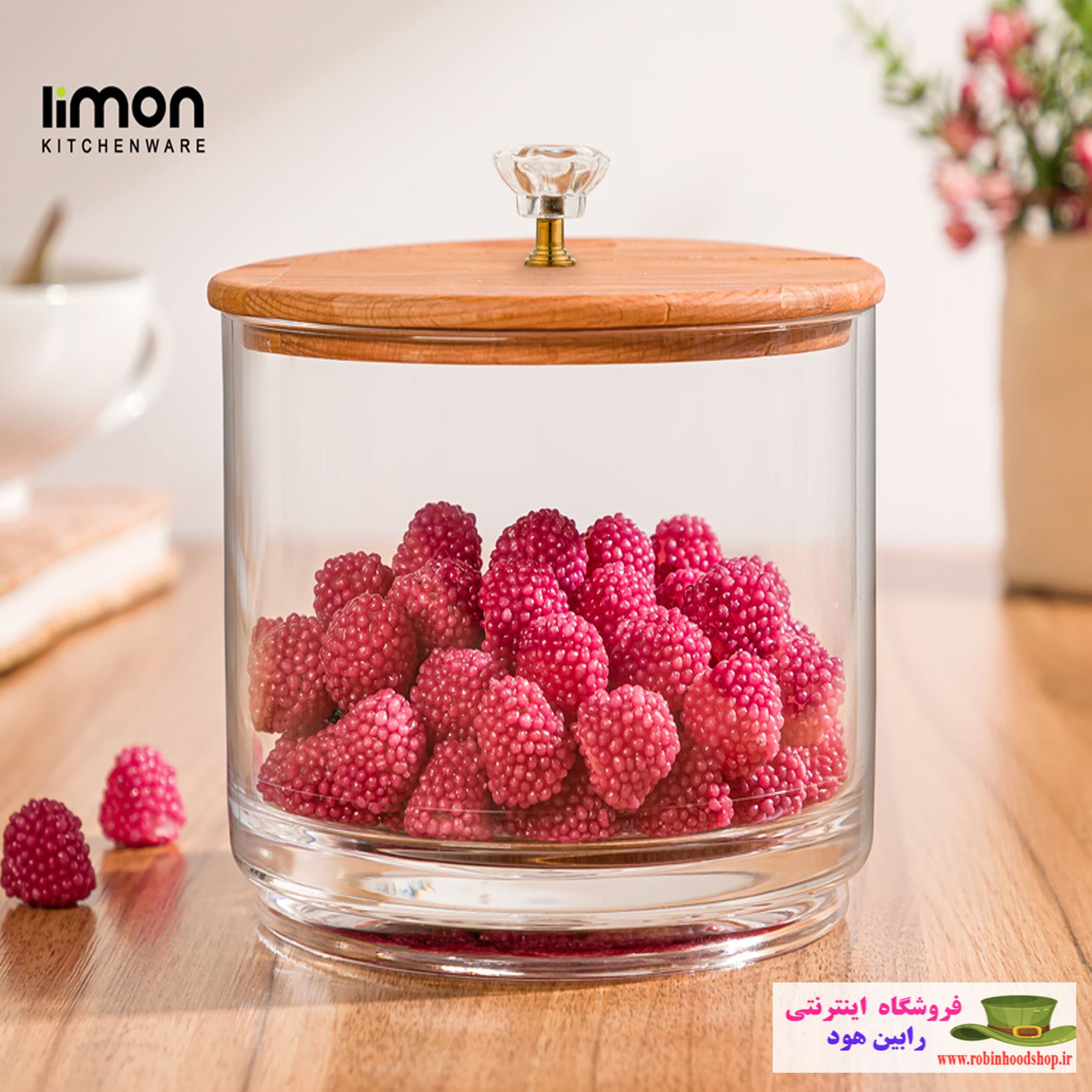 ظرف شکلات یک طبقه با درب چوبی