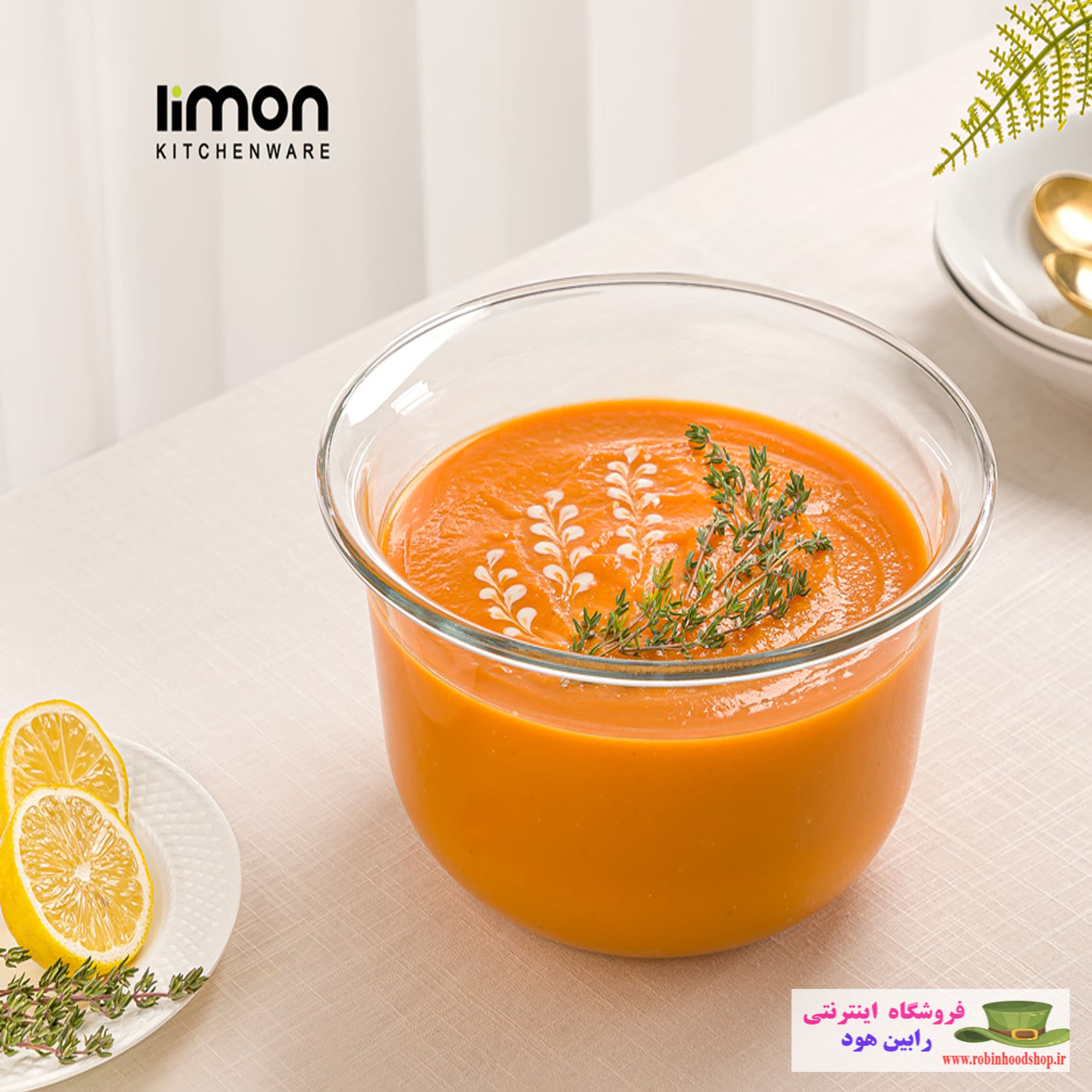 کاسه گرد شیشه ای 3 لیتر