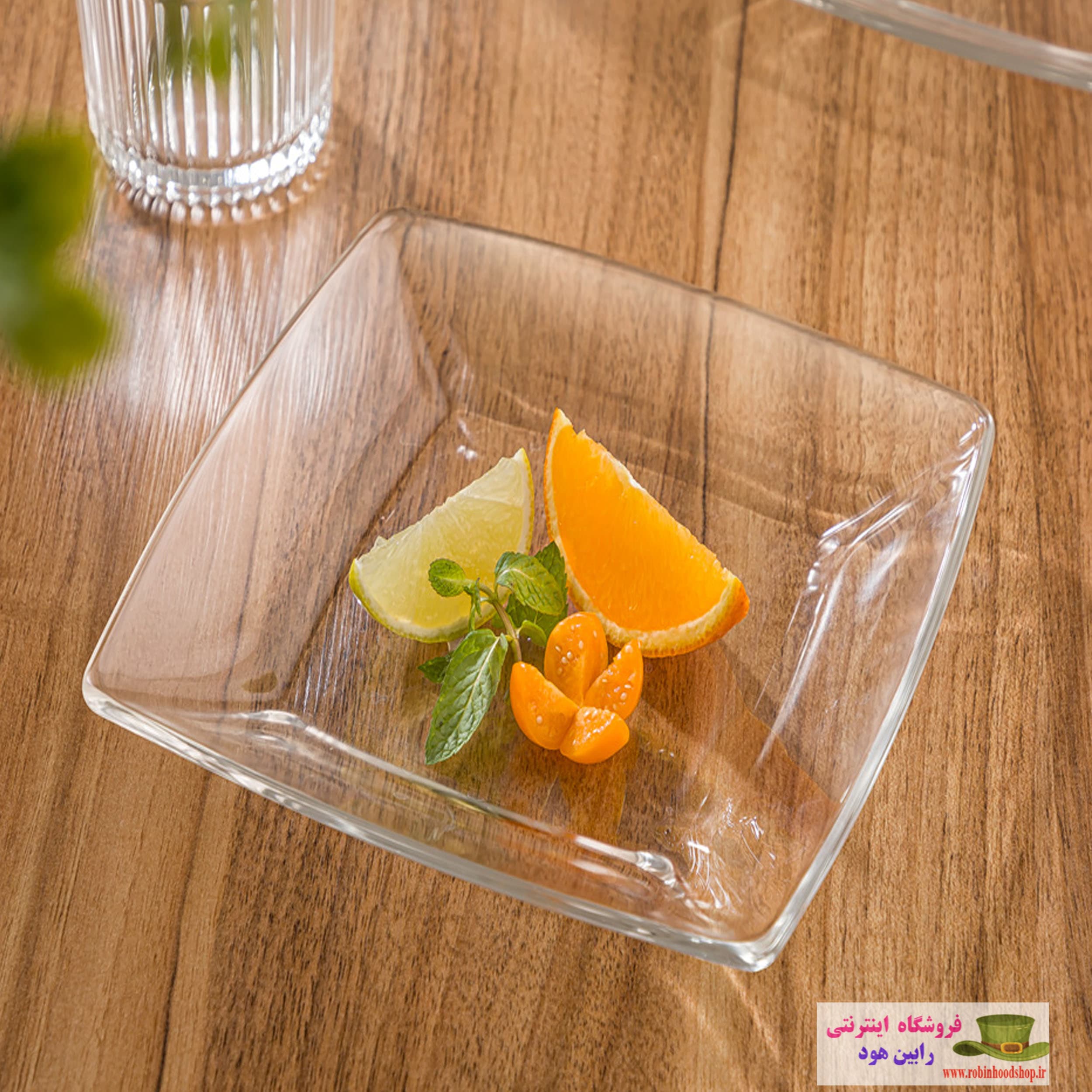 پیش دستی شیشه ای ۶عددی لیمون