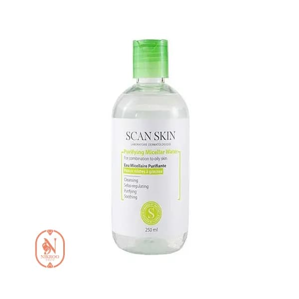 محلول پاک کننده (میسلار واتر) آرایش پوست مختلط تا چرب SCAN SKIN 250ML