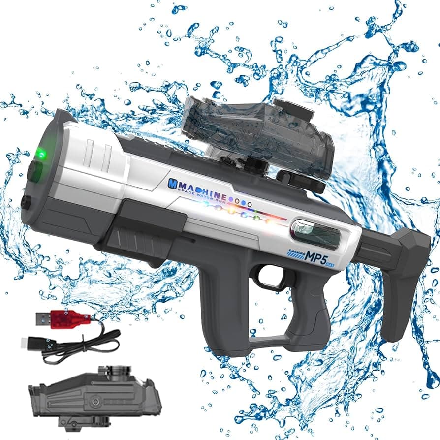 تفنگ آبپاش شارژی لیزردار مدل WATER GUN کد KB1321