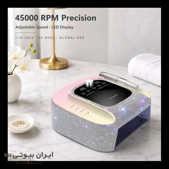 لاک خشک‌کن و سوهان برقی ناخن BLUEQUE مدل BQ-R2 — تصویر ۲