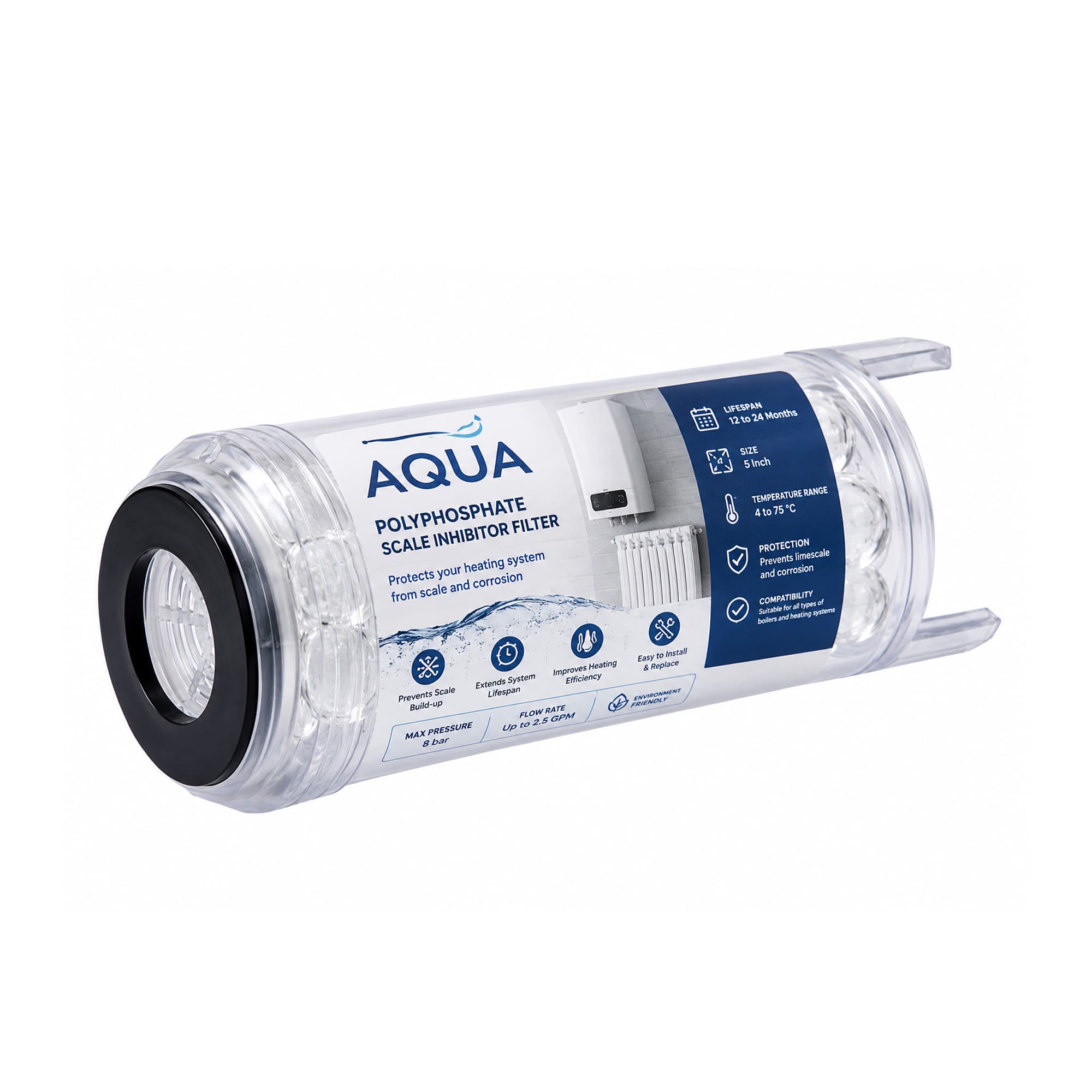 فیلتر رسوب گیر پکیج و آبگرم کن آکوا مدل AQ-5inch-Poly – قابل شارژ — تصویر ۳