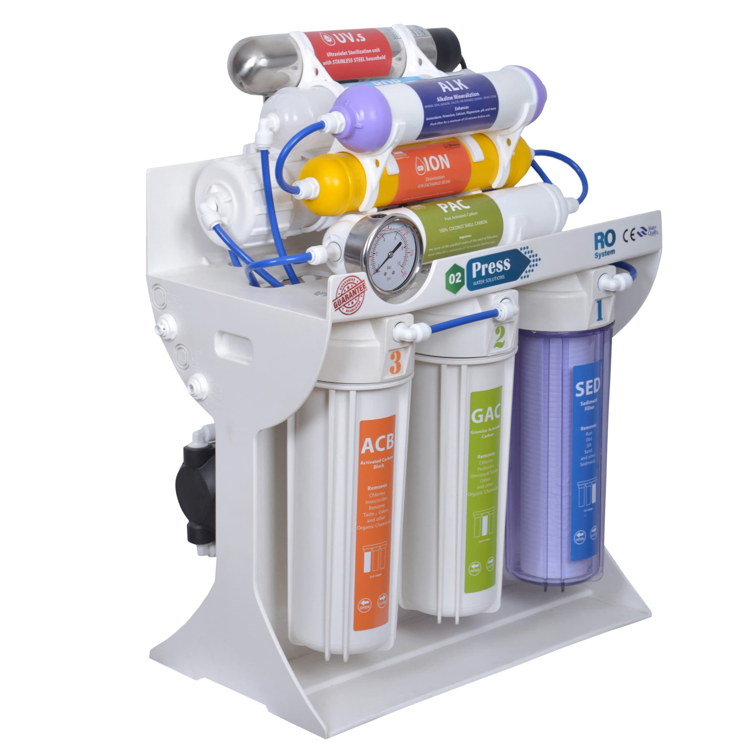 دستگاه تصفیه آب 9 مرحله ای O2 press مدل OP-X9UV به همراه پک 3 عددی فیلتر اضافه – آب شیرین کن — تصویر ۶