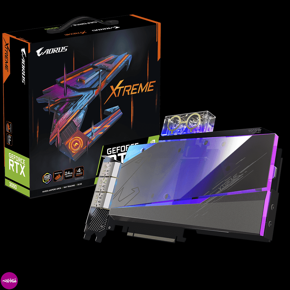 کارت گرافیک مدل AORUS GeForce RTX 3090 XTREME WATERFORCE WB 24G گیگابایت