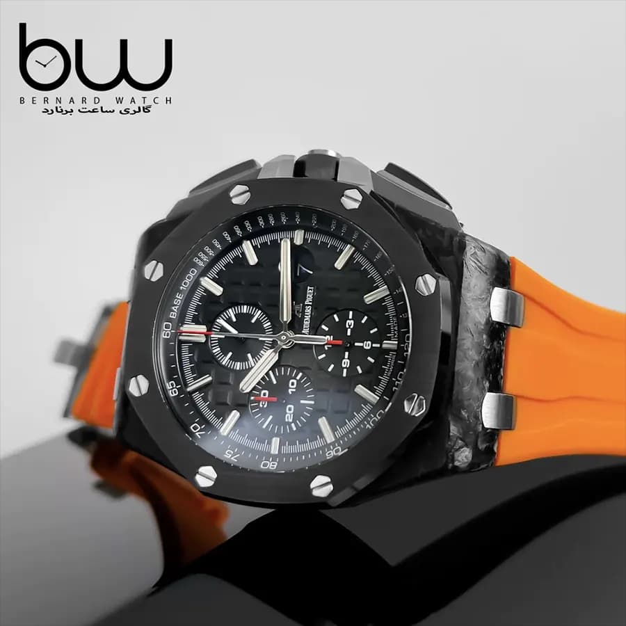 بند ساعت مچی ای پی AP مدل Royal Oak Offshore نارنجی — تصویر ۲
