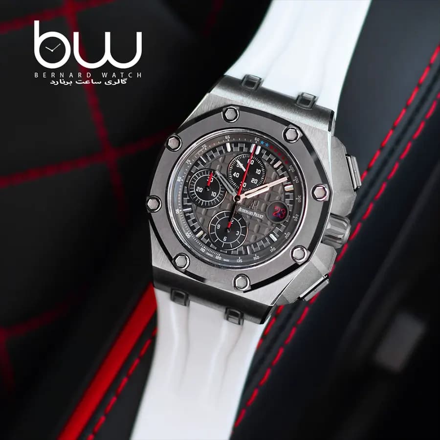 بند ساعت مچی ای پی AP مدل Royal Oak Offshore سفید — تصویر ۲