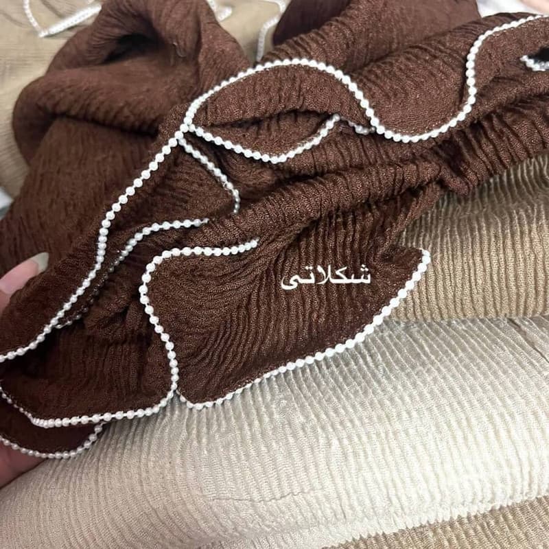 شال زنانه نخ پلیسه مدل 0639 — تصویر ۵