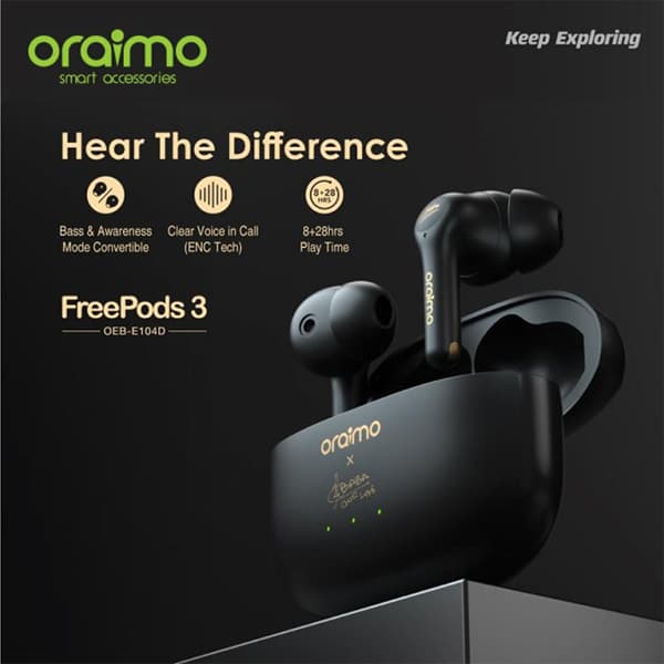 هدست بلوتوثی اُرایمو مدل oraimo Freepods3 2Baba