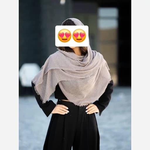 شال (روسری) کنفی شاین دور ریش قواره بزرگ بدون سر خوردن