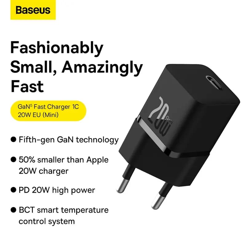شارژر باسئوس BASEUS 20W MINI CCGN050101 — تصویر ۴