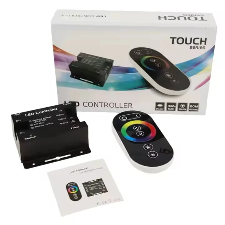 کنترلر RGB لمسی 18 آمپر 12 تا 24 ولت مدل GL-RGB3011