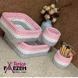 سبد نظم دهنده لوازم ارایش و بهداشتی و سیسمونی در رنگبندی مختلف — تصویر ۲
