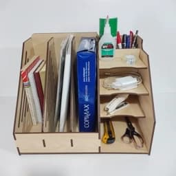 نظم دهنده 3خانه کتاب و 5خانه لوازم التحریر (چوبی) — تصویر ۳