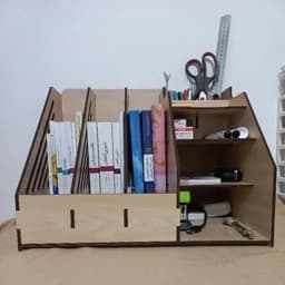 نظم دهنده 3خانه کتاب و 5خانه لوازم التحریر (چوبی) — تصویر ۲