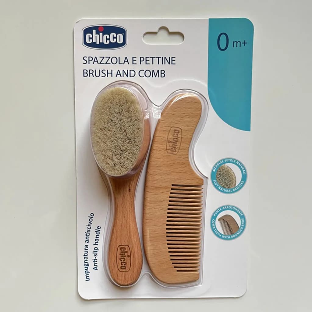 ست شانه و برس چوبی چیکو Chicco — تصویر ۲