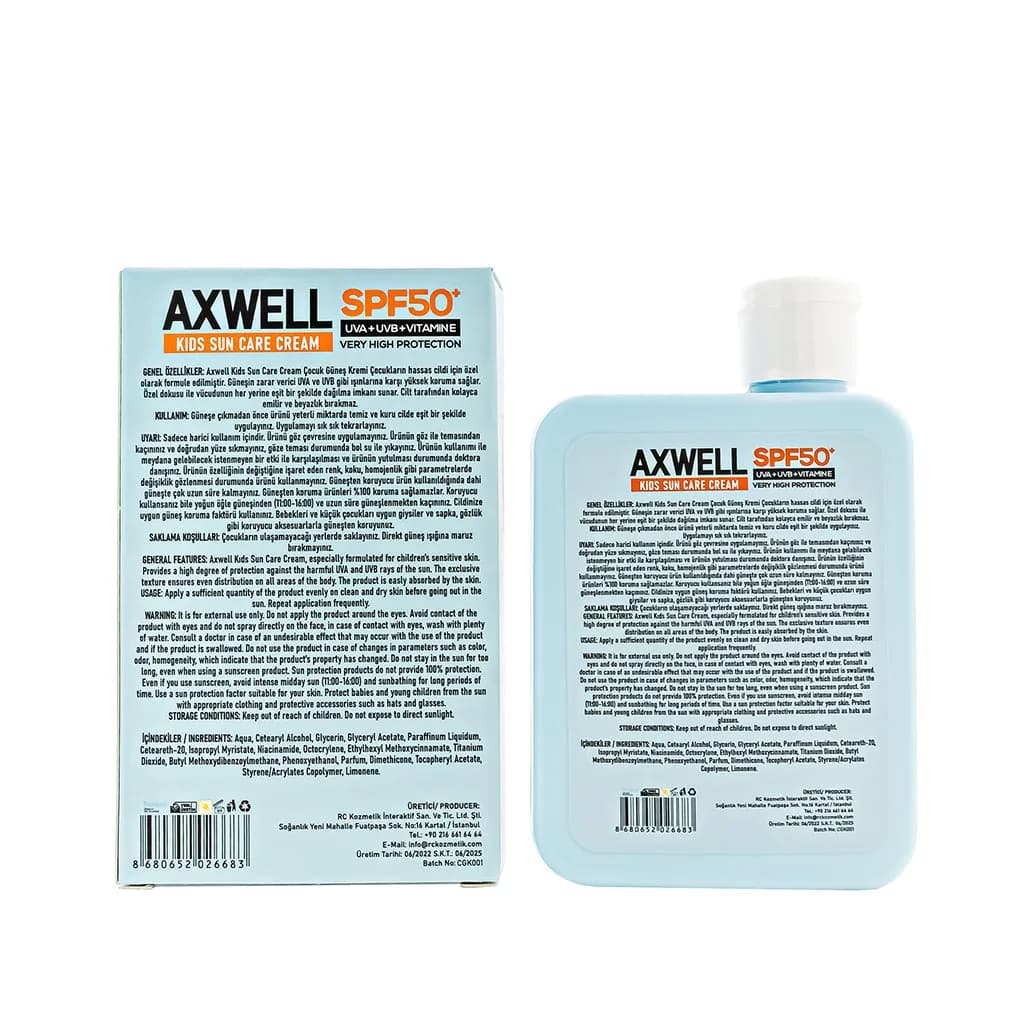 کرم ضد آفتاب کودک 100 میل اکسول Axwell — تصویر ۳