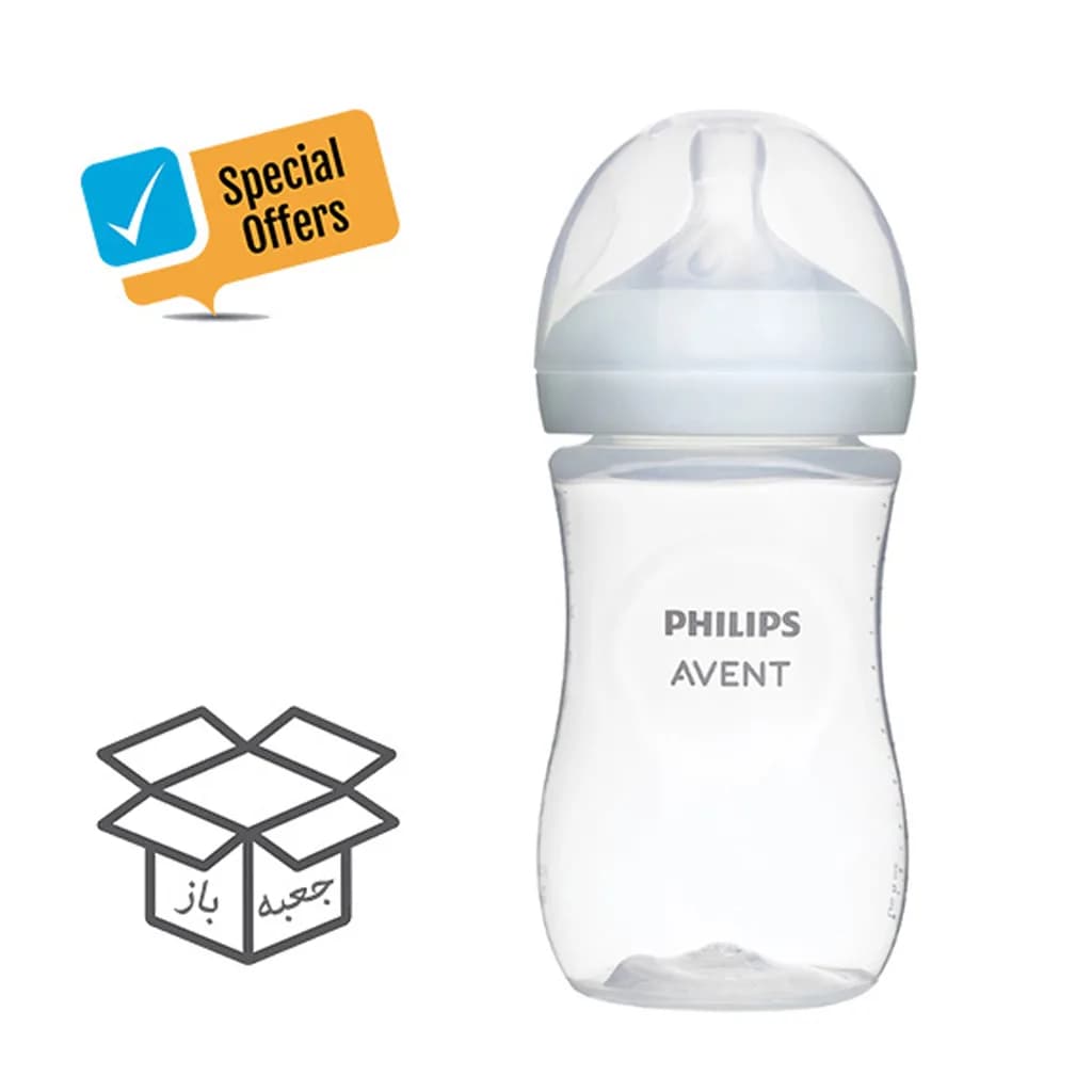 شیشه شیر نچرال 260 میل 3قطره اونت Avent — تصویر ۳
