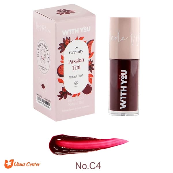 تینت کرمی لب و گونه ویت یو مدل C4 Passion Tint حجم 6 میل